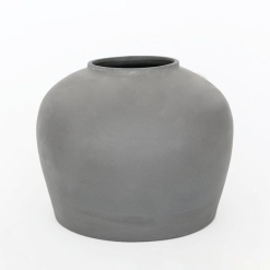 Wide Smokey Vase